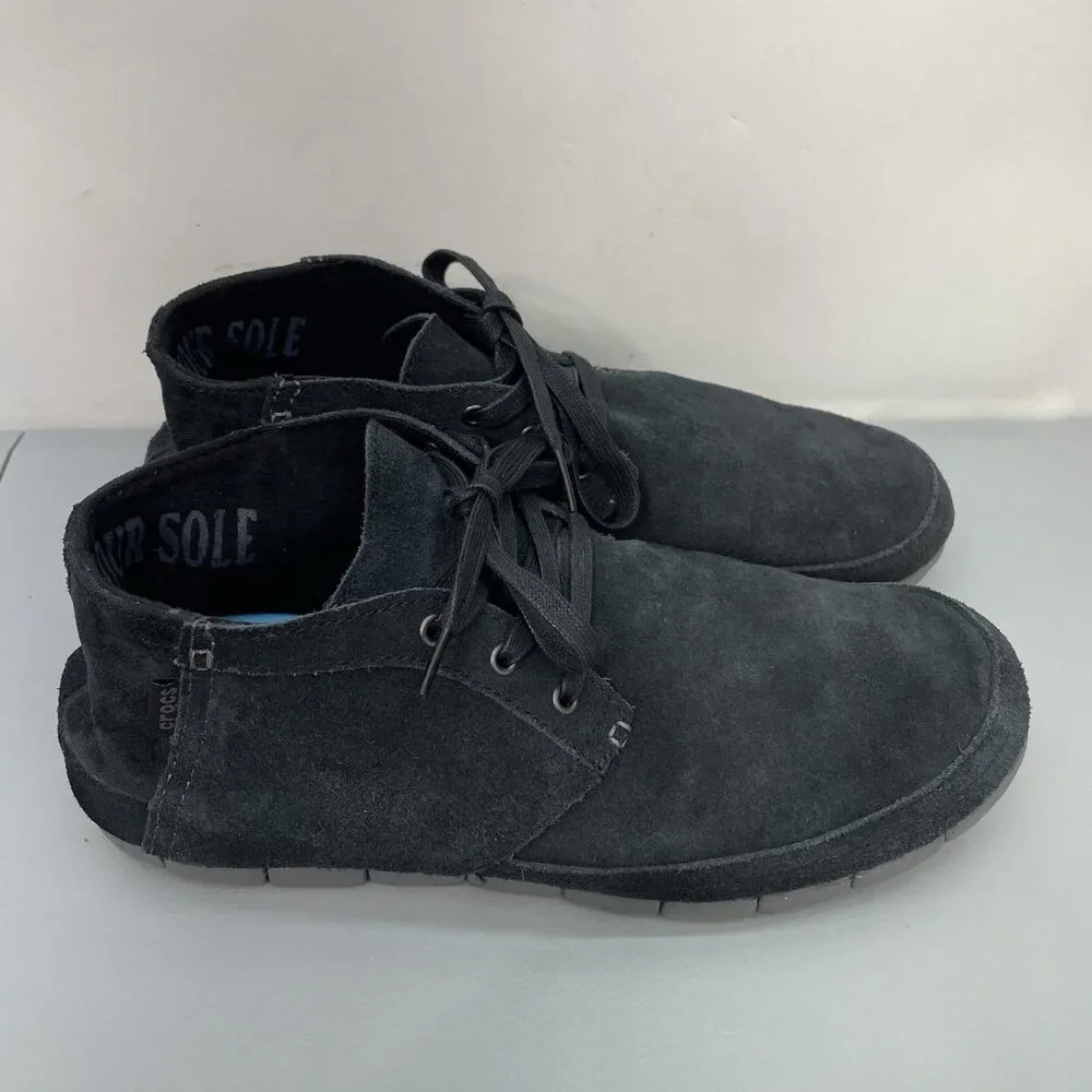 Crocs Stretch Sole Desert Chukka Boots Comfort Hobo Suede Leather Mens 13